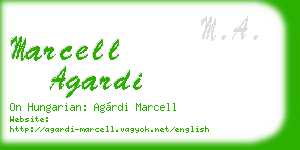marcell agardi business card