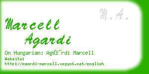 marcell agardi business card